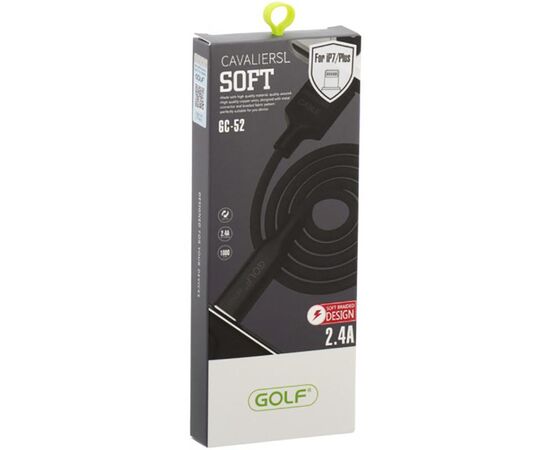 Купить Кабель GOLF GC-52I Lightning cable 1m Black, фото , характеристики, отзывы