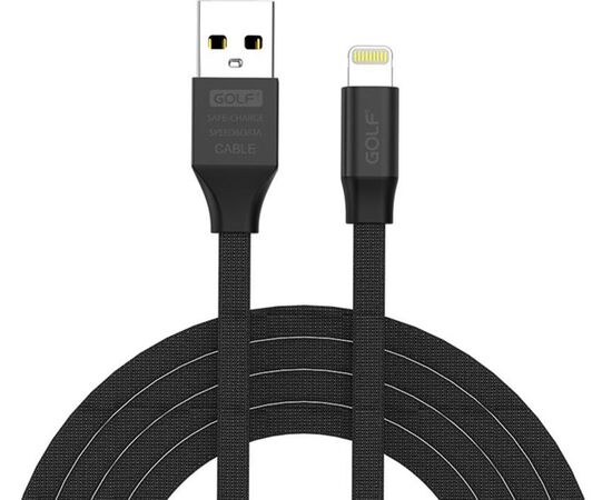 Купить Кабель GOLF GC-52I Lightning cable 1m Black, фото , изображение 2, характеристики, отзывы