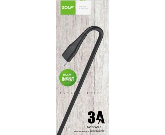 Купить Кабель GOLF GC-64I Lightning cable 1m Black, фото , характеристики, отзывы