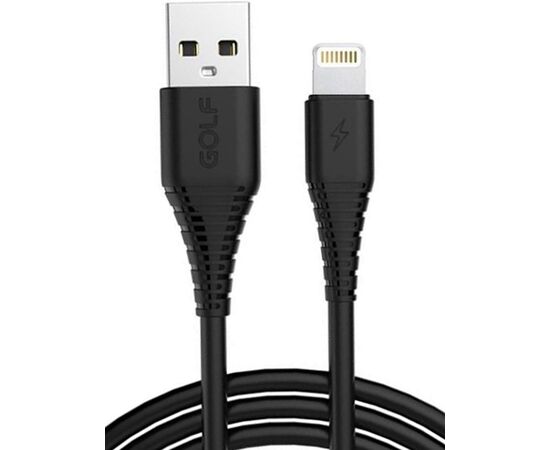 Купить Кабель GOLF GC-64I Lightning cable 1m Black, фото , изображение 2, характеристики, отзывы