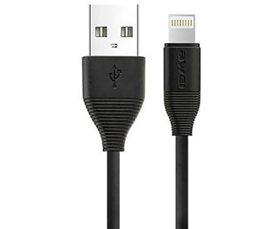 Придбати Кабель AWEI CL-93 Lightning cable 1m Black, image , зображення 2, характеристики, відгуки