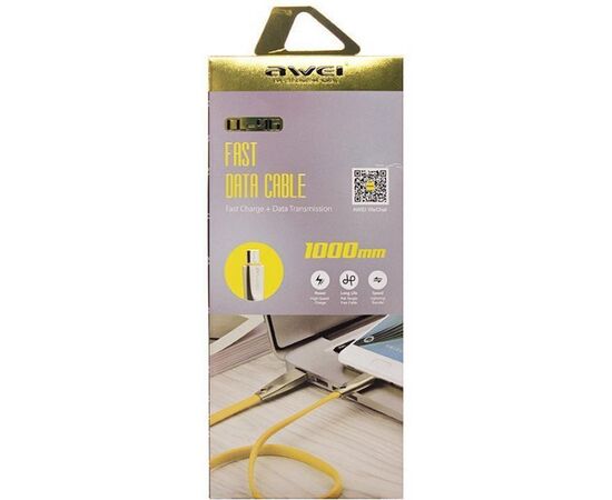 Придбати Кабель AWEI CL-96 Micro cable 1m Yellow, image , характеристики, відгуки