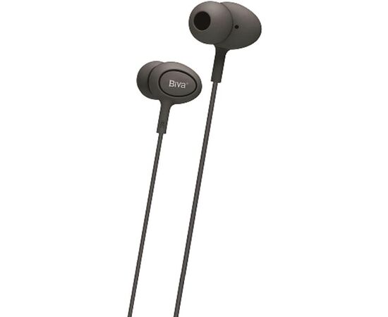 Придбати Наушники с микрофоном Biva HF-05-B Wirred Earphones Black, image , характеристики, відгуки