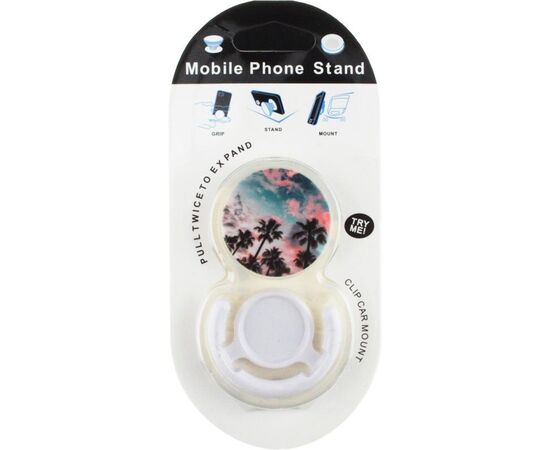 Купить Держатель для телефона TOTO Popsocket plastic BNS-C 845 Tree Palm (White), фото , характеристики, отзывы