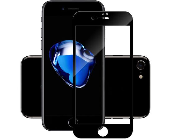 Придбати Защитное стекло TOTO 5D Full Cover Tempered Glass iPhone 7/8/SE 2020 Black, image , характеристики, відгуки