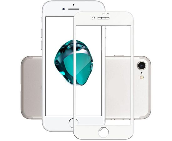 Придбати Защитное стекло TOTO 5D Full Cover Tempered Glass iPhone 7/8/SE 2020 White, image , характеристики, відгуки