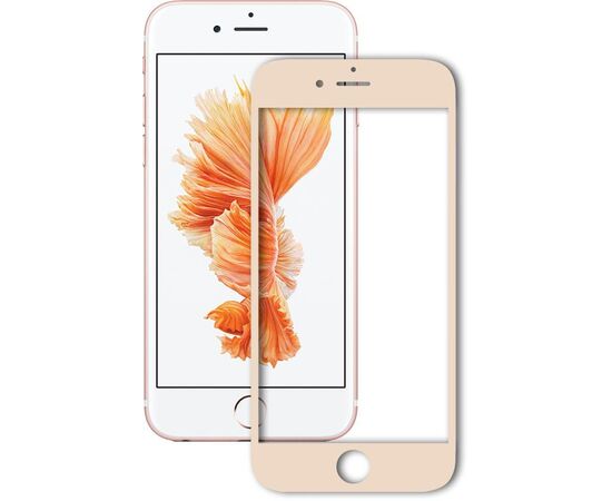 Придбати Защитное стекло Mocolo 2.5D Full Cover Tempered Glass iPhone 7/8/SE 2020 Silk Gold, image , характеристики, відгуки