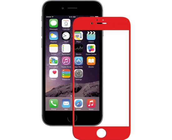 Придбати Защитное стекло Mocolo 3D Full Cover Tempered Glass iPhone 6/6s Red, image , характеристики, відгуки