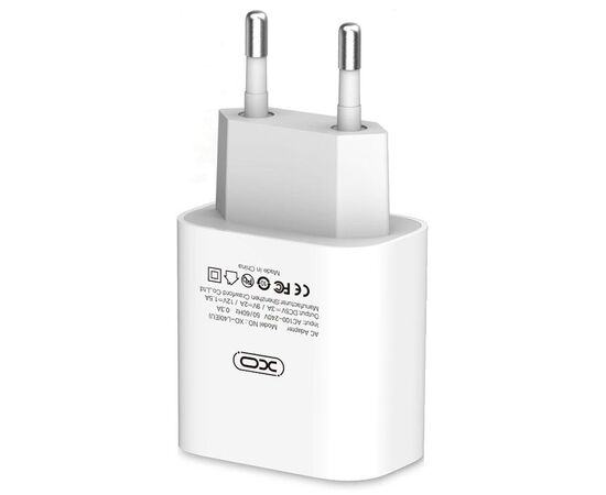 Придбати Сетевое зарядное устройство XO L40 18W/1 USB-C + Lightning Cable White, image , характеристики, відгуки