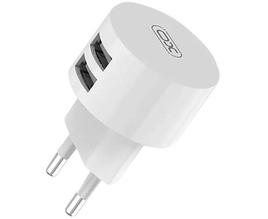 Придбати Сетевое зарядное устройство XO L62 2.4A/2USB + MicroUSB Cable White, image , характеристики, відгуки