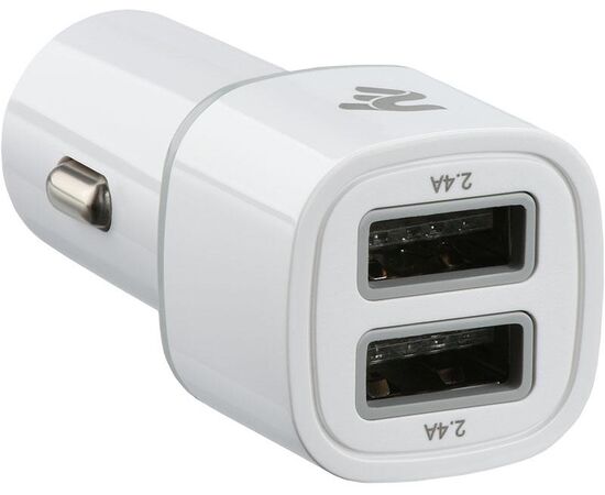 Купить Автомобильное зарядное устройство 2E Dual USB Car Charger 2.4A&2.4A White, фото , изображение 2, характеристики, отзывы