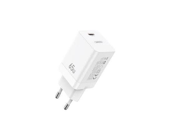 Придбати Сетевое зарядное устройство XO CE10 1USB-C PD 65W Charger White, image , характеристики, відгуки