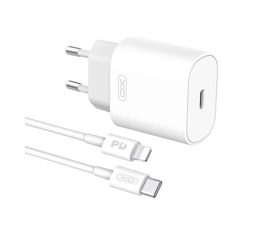 Купить Сетевое зарядное устройство XO L91 25W TYPE-C fast charger + Lightning cable White, фото , изображение 3, характеристики, отзывы