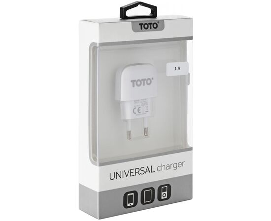 Купить Сетевое зарядное устройство TOTO TZV-42 Led Travel charger 1USB 1A White, фото , характеристики, отзывы