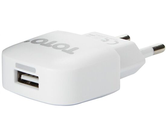 Купить Сетевое зарядное устройство TOTO TZV-42 Led Travel charger 1USB 1A White, фото , изображение 2, характеристики, отзывы