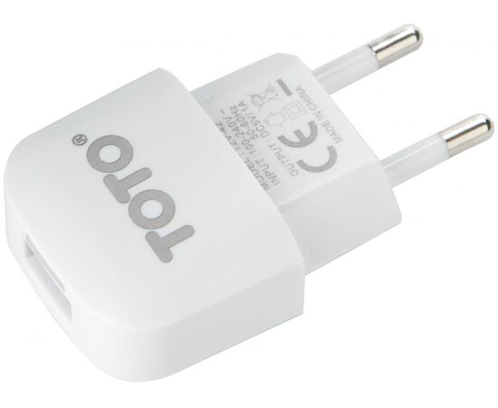 Купить Сетевое зарядное устройство TOTO TZV-42 Led Travel charger 1USB 1A White, фото , изображение 3, характеристики, отзывы