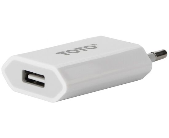 Купить Сетевое зарядное устройство TOTO TZV-44 Travel charger 1USB 1A White, фото , изображение 2, характеристики, отзывы