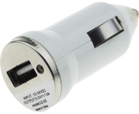 Купить Автомобильное зарядное устройство TOTO TZZ-54 Car charger 1USB 1A White, фото , изображение 3, характеристики, отзывы