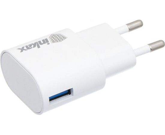 Купить Сетевое зарядное устройство INKAX CD-08 Travel charger + Lightning cable 1USB 1A White, фото , изображение 4, характеристики, отзывы