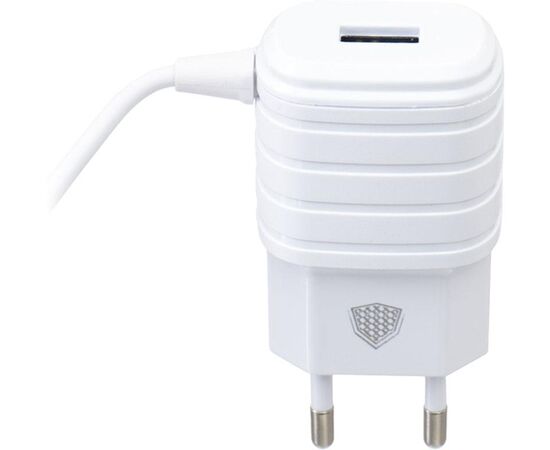 Купить Сетевое зарядное устройство INKAX CD-09 Travel charger Lightning cable 1USB 2.1A White, фото , изображение 2, характеристики, отзывы