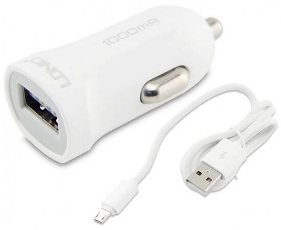 Придбати Автомобильное зарядное устройство LDNIO DL-C17 Car charger 1USB 1A + MicroUsb cable White, image , зображення 4, характеристики, відгуки