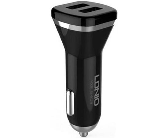 Купить Автомобильное зарядное устройство LDNIO DL-C219 Car charger 2USB 2.1A + Lightning cable Black, фото , изображение 2, характеристики, отзывы