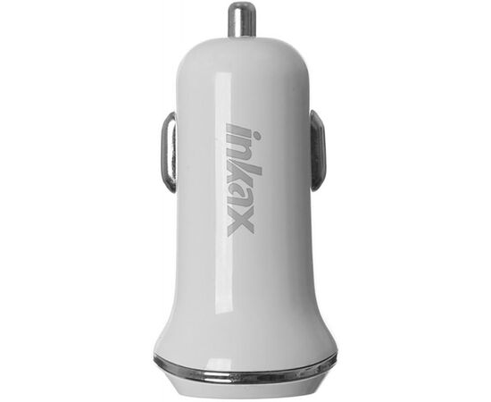 Придбати Автомобильное зарядное устройство INKAX CD-13 Car charger + Type-C cable 2USB 1A White, image , характеристики, відгуки