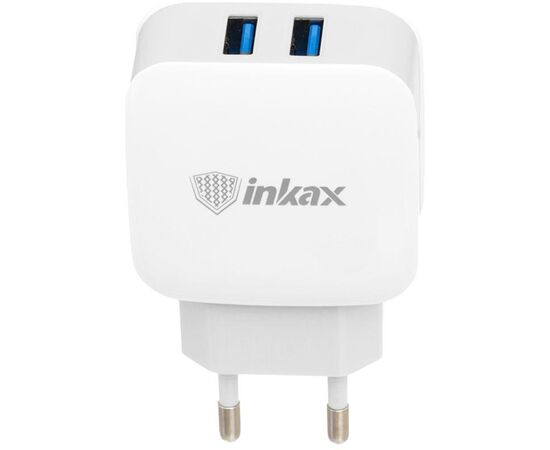 Купить Сетевое зарядное устройство INKAX CD-35 Travel charger 2USB 2.1A White, фото , характеристики, отзывы