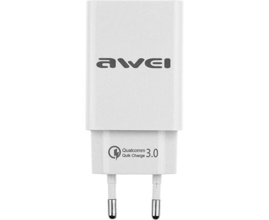 Купить Сетевое зарядное устройство AWEI C-820 Travel charger 1USB 2.0A QC 3.0 White, фото , характеристики, отзывы