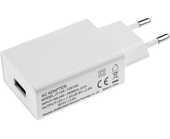 Купить Сетевое зарядное устройство AWEI C-820 Travel charger 1USB 2.0A QC 3.0 White, фото , изображение 2, характеристики, отзывы