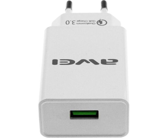 Купить Сетевое зарядное устройство AWEI C-820 Travel charger 1USB 2.0A QC 3.0 White, фото , изображение 3, характеристики, отзывы