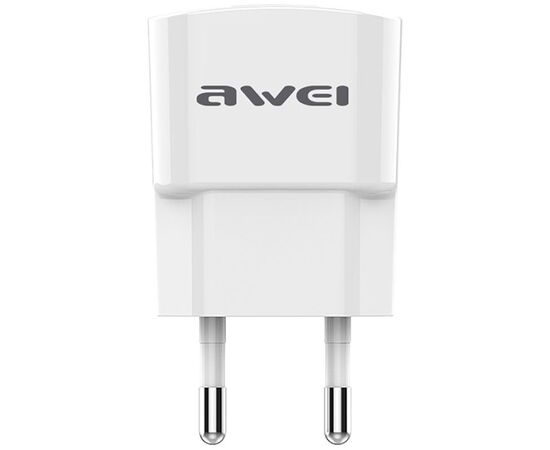 Купить Сетевое зарядное устройство AWEI C-832 Travel charger + Lightning cable 1USB 2.1A White, фото , изображение 4, характеристики, отзывы