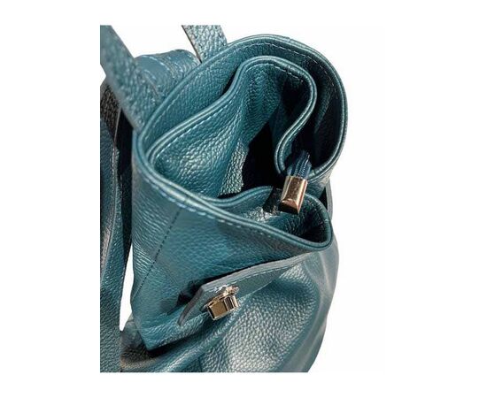 Купить Кожаная сумка Italian Bags Рюкзак Italian Bags 11307_petrolio Кожаный Синий, фото , изображение 3, характеристики, отзывы