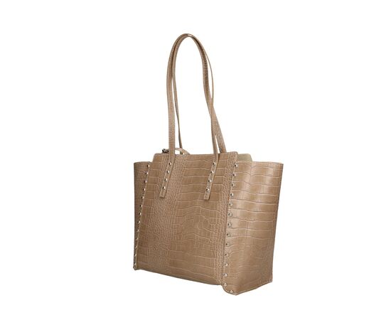 Купить Кожаная сумка Italian Bags Сумка На Каждый День Italian Bags 10083_taupe Кожаная Таупе, фото , изображение 3, характеристики, отзывы