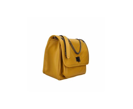 Купить Кожаная сумка Italian Bags Клатч Italian Bags 10696_senape Кожаный Желтый, фото , изображение 6, характеристики, отзывы