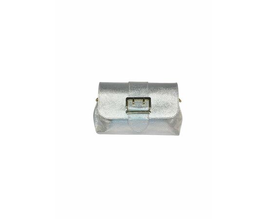 Купить Кожаная сумка Italian Bags Клатч Italian Bags 11696_silver Кожаный Серебряный, фото , характеристики, отзывы