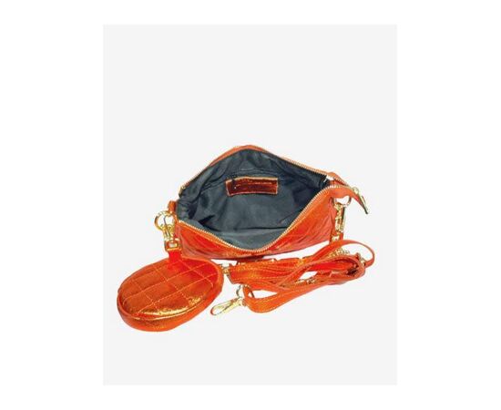 Купить Кожаная сумка Italian Bags Клатч Italian Bags 11718_orange Кожаный Оранжевый, фото , изображение 3, характеристики, отзывы