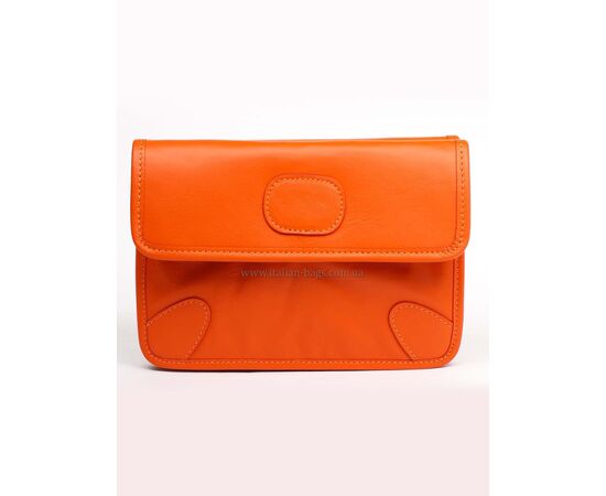 Купить Кожаная сумка Italian Bags Клатч Italian Bags 11725_orange Кожаный Оранжевый, фото , изображение 3, характеристики, отзывы