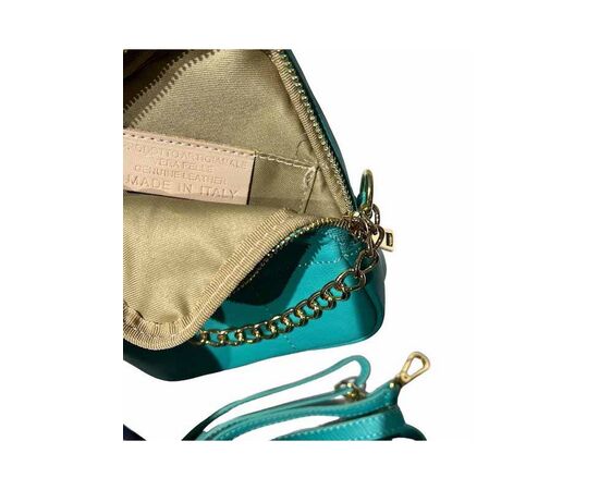 Купить Кожаная сумка Italian Bags Клатч Italian Bags 11890_tiffany Кожаный Зеленый, фото , изображение 2, характеристики, отзывы