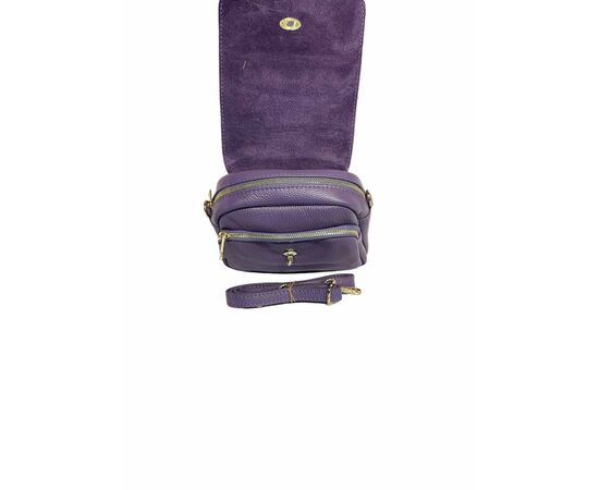 Купить Кожаная сумка Italian Bags Клатч Italian Bags 11946_viola Кожаный Синий, фото , изображение 4, характеристики, отзывы