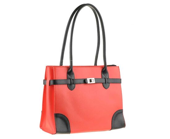 Купить Кожаная сумка Italian Bags Деловая Сумка Italian Bags 3342_red_black Кожаная Черный, фото , изображение 2, характеристики, отзывы