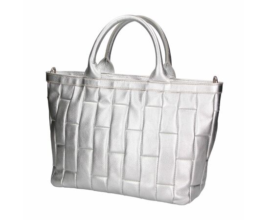 Купить Кожаная сумка Italian Bags Деловая Сумка Italian Bags san0084_silver Кожаная Серебро, фото , изображение 2, характеристики, отзывы