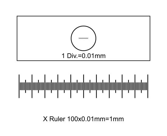 Придбати Калібрувальна лінійка SIGETA X 1мм / 100 Div.x0.01мм, image , характеристики, відгуки
