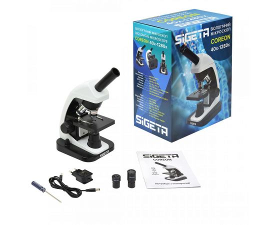 Купить Мікроскоп SIGETA COREON 40x-1280x LED Mono, фото , изображение 12, характеристики, отзывы