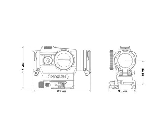 Купить Коліматорний приціл HOLOSUN HE515GT-GR, фото , изображение 6, характеристики, отзывы