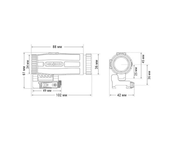 Купить Збільшувач HOLOSUN HM3X 3x magnifier, фото , изображение 5, характеристики, отзывы