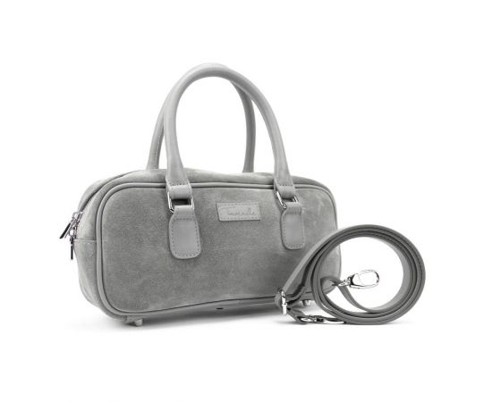 Придбати Замшевая сумка удлиненной формы темно-серая Tavinchi CH-0245DG, image , характеристики, відгуки