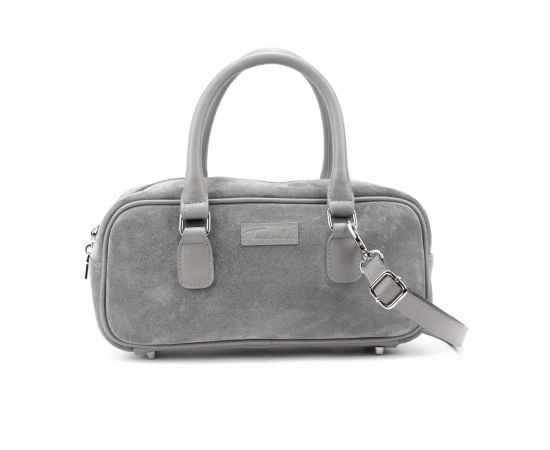 Придбати Замшевая сумка удлиненной формы темно-серая Tavinchi CH-0245DG, image , зображення 3, характеристики, відгуки