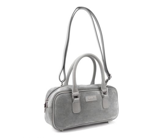 Придбати Замшевая сумка удлиненной формы темно-серая Tavinchi CH-0245DG, image , зображення 6, характеристики, відгуки