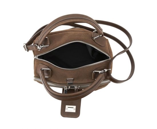 Придбати Мягкая замшевая сумка на два отдела с ручкой Firenze Italy F-IT-1045DB-Y, image , зображення 2, характеристики, відгуки